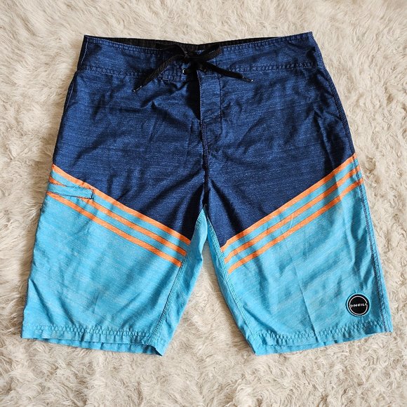 O'Nell Men's Blue Quick Dry Board Swim Truck Shorts Size 32 - Picture 2 of 8